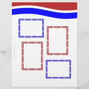 Rood wit en blauw met Lijsten pagina's