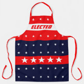 Rood wit en blauw met sterren schort (Voorkant)