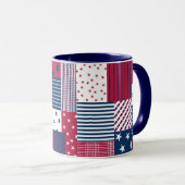 Rood, wit en blauw mok (Voorkant rechts)