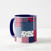 Rood, wit en blauw mok (Voorkant links)