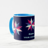 Rood, wit en blauw mok (Voorkant links)