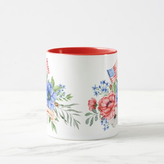 Rood wit en blauw | Mok van God Bless America (Midden)