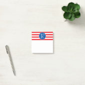 Rood wit en blauw monogram post-it® notes (Kantoor)