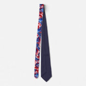 Rood Wit en Blauw Monogram Stropdas (Achterkant)