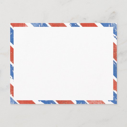 Rood wit en blauw Mrs. Altijd rechts Briefkaart (Achterkant)