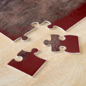 Rood wit en blauw Mustang paard Legpuzzel (Zijkant)