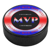 Rood Wit en Blauw MVP Hockey Puck (3/4)