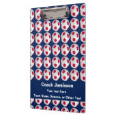 Rood, Wit, en Blauw, Naam, Bedankt Coach Voetbal Klembord (Links)