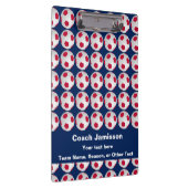 Rood, Wit, en Blauw, Naam, Bedankt Coach Voetbal Klembord (Rechts)