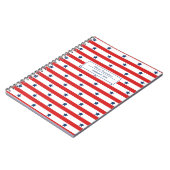 Rood Wit en Blauw Naam en Onderwerp Notitieboek (Linkerzijde)