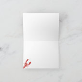 Rood, Wit en Blauw Nautilus Kreef Bedankkaart (Binnen)