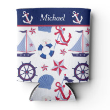 Rood wit en blauw nautisch monogram