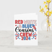 Rood wit en blauw neef bemanning 4 juli neef kaart (Gele Bloem)