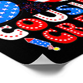 Rood wit en blauw neef bemanning 4 juli neef poster (Hoek)