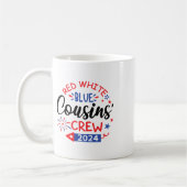 Rood wit en blauw neef bemanning 4th van juli fami koffiemok (Links)