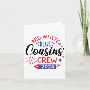 Rood Wit En Blauw Neef Crew 4 Juli Familie  Kaart