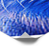 Rood wit en blauw neon kat met Amerikaanse vlag Poster (Hoek)