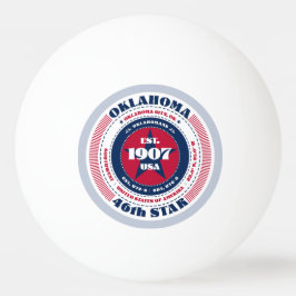 Rood, wit en blauw Oklahoma Circle Pingpongbal