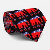 Rood, wit en blauw olifant stropdas (Opgerold)