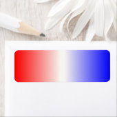 Rood Wit en Blauw Ombre Etiket (Insitu)