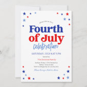 Rood Wit en Blauw Onafhankelijkheidsdag Feest Kaart (Voorkant)