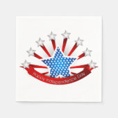 Rood wit en blauw Onafhankelijkheidsdag Servetten (Voorkant)