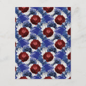 Rood wit en blauw op 4 juli bruiloft — Details Informatiekaartje (Achterkant)