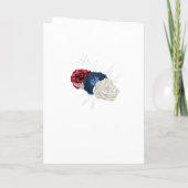 Rood wit en blauw op 4 juli bruiloft programma (Achterkant)