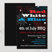 Rood wit en blauw op 4 juli kaart (Voorkant / Achterkant)