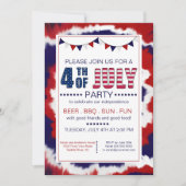 Rood, wit en blauw op 4 juli kaart (Voorkant)