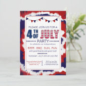 Rood, wit en blauw op 4 juli kaart (Staand voorkant)