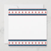 Rood, wit en blauw op 4 juli kaart (Achterkant)