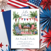 Rood, wit en blauw op 4 juli kaart