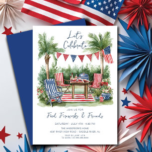 Rood, wit en blauw op 4 juli kaart