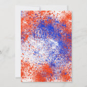 Rood, wit en blauw op 4 juli kaart (Achterkant)