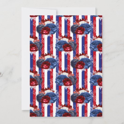 Rood wit en blauw op 4 juli Vrijgezellenfeest Kaart (Achterkant)