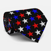 Rood, wit en blauw op Stropdas met zwarte patriott (Opgerold)