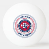 Rood, wit en blauw Oregon Circle Pingpongbal (Voorkant)