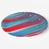 Rood, wit en blauw papieren bordje (Gekanteld)