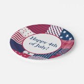 Rood, wit en blauw papieren bordje (Gekanteld)