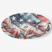 Rood wit en blauw papieren bordje (Gekanteld)