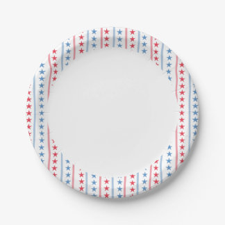 Rood wit en blauw partij borden papieren bordje