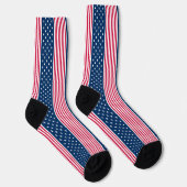 Rood Wit En Blauw Patriot  Sokken (Rechts)