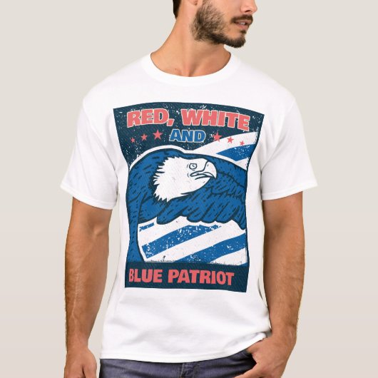 Rood, Wit en Blauw Patriot T-shirt (Voorkant)