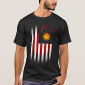 ROOD WIT EN BLAUW PATRIOT VLAG VIGNET T-SHIRT (Voorkant)