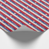 Rood, wit en blauw patriotticum cadeaupapier (Hoek)