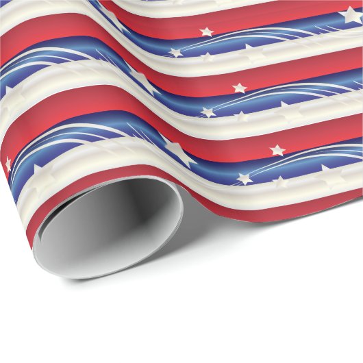 Rood, wit en blauw patriotticum cadeaupapier (Rol Hoek)