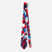 Rood, wit en blauw patriotticum stropdas (Voorkant)