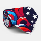 Rood, wit en blauw patriotticum stropdas (Opgerold)