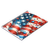 Rood, Wit en Blauw Patriottisch Abstract US Flag Notitieboek (Linkerzijde)